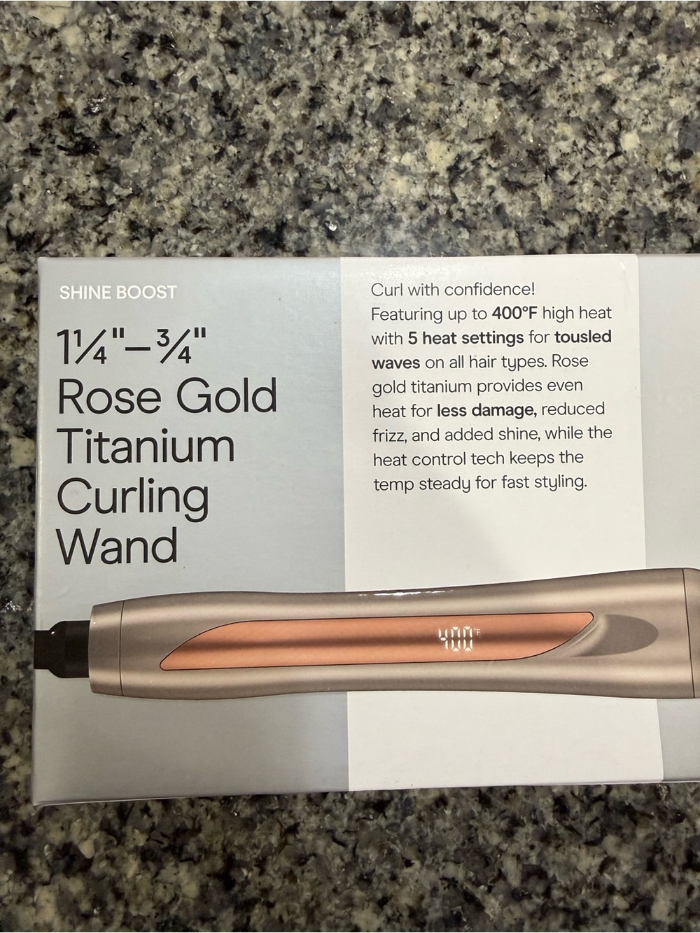 Conair Titanium Curling Wand 1 1/4”- 3/4” - Picture 2 of 5